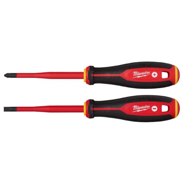 Milwaukee 48-22-2207 1000V Insulated Slim Tip Screwdriver Set 2-Piece