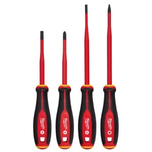 Milwaukee 48-22-2219 1000V Insulated Slim Tip Screwdriver Set 4-Piece