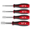 Milwaukee 48-22-2444 HOLLOWCORE SAE Nut Driver Set 4-Piece Milwaukee 48-22-2444 HOLLOWCORE SAE Nut Driver Set 4-Piece