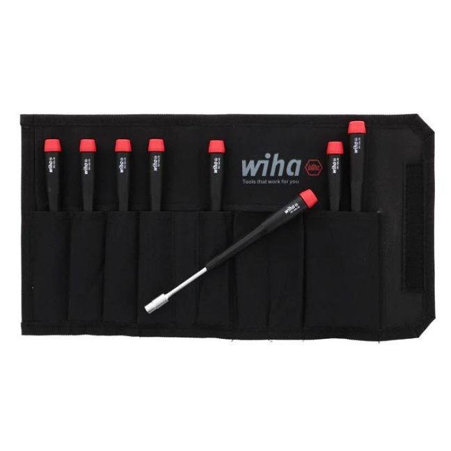 Wiha 26598 Metric Precision Nut Driver Set with Pouch 8 Piece BC