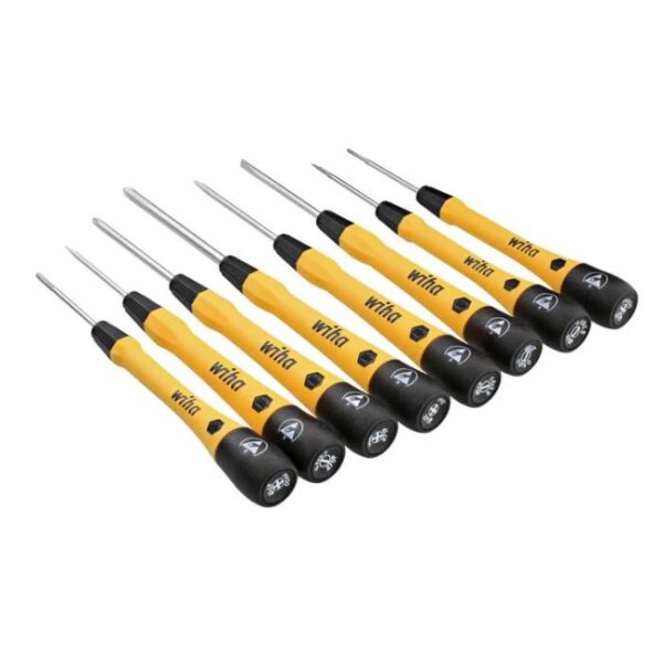 Wiha 27396 PICOFINISH ESD Safe Precision Screwdriver Set with Pouch 8-Piece