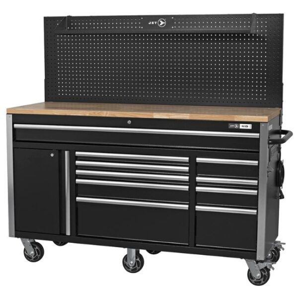 Jet 842629 HD Series 10-Drawer Mobile Work Bench 61x23 (1) Jet 842629 HDWB-6110 HD Series 61" X 23" 10-Drawer Mobile Work Bench