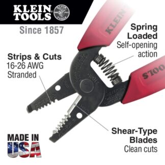 Klein 11046 Wire Stripper and Cutter for 16-26 AWG Stranded Wire (1)