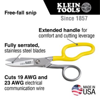 Klein 2100-8 Stainless Steel Free-Fall Snip (1)