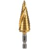 Klein 25962 3/16" to 7/8" VACO Double-Fluted 12-Step Drill Bit