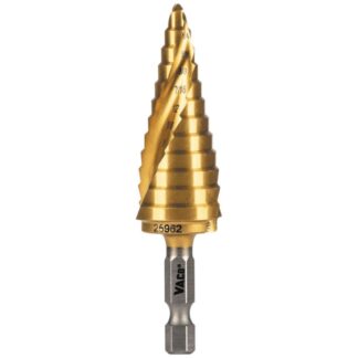 Klein 25962 3/16" to 7/8" VACO Double-Fluted 12-Step Drill Bit
