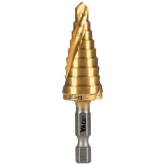 Klein 25963 1/4" to 3/4" VACO Double-Fluted 9-Step Drill Bit