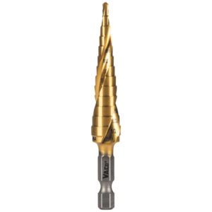 Klein 25964 1/8" to 1/2" VACO Double-Fluted 13-Step Drill Bit