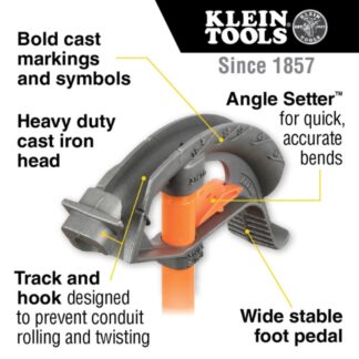 Klein 51603 12 Iron Conduit Bender with ANGLE SETTER (1)