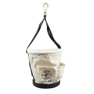 Klein 5171PS Heavy-Duty 4-Pocket Tapered Wall Bucket
