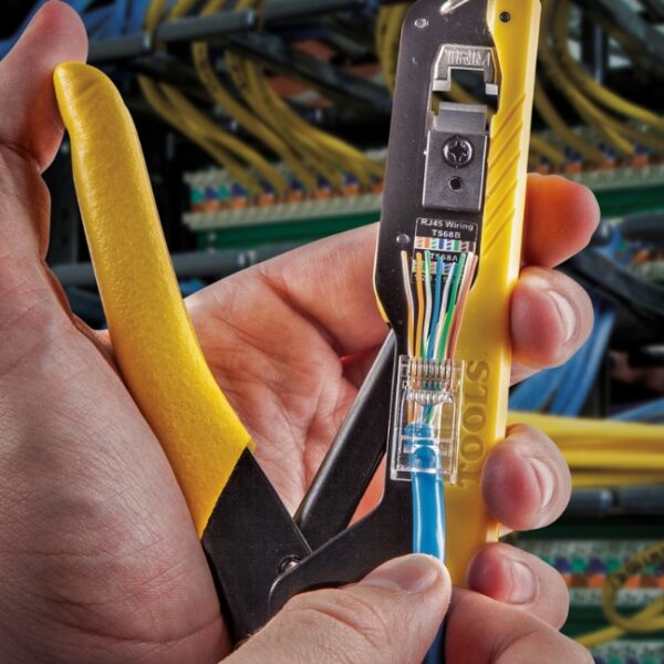 Klein VDV226-005 Compact Data Cable Crimping Tool for PASS-THRU Connectors