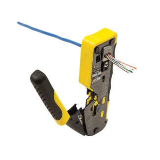 Klein VDV226-110 Ratcheting Cable Crimper / Stripper / Cutter, for PASS-THRU