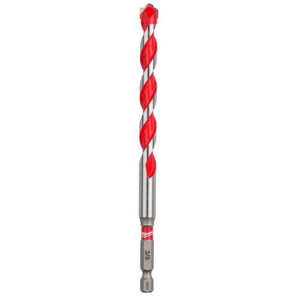 Milwaukee 48-20-9021 SHOCKWAVE IMPACT DUTY 38 x 4 x 6 Carbide Hammer Drill Bit Milwaukee 48-20-9021 SHOCKWAVE IMPACT DUTY 3/8" x 4" x 6" Carbide Hammer Drill Bit