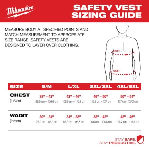 Milwaukee Hi-Viz Class 2 One-Pocket Mesh Safety Vest