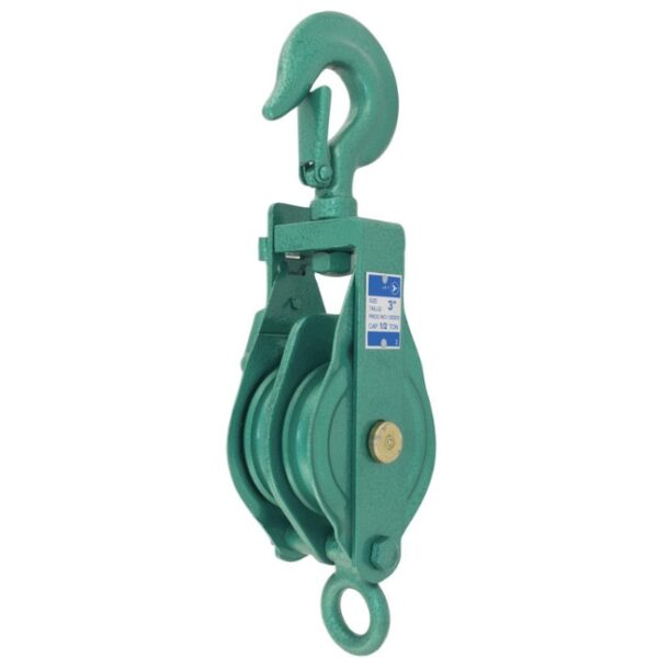 Jet 130204 1-Ton Double Sheave Snatch Block 4"