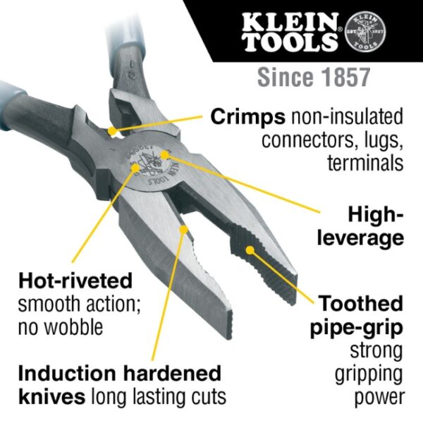Klein 12098 8 Universal Combination Pliers (1) Klein 12098 8" High-Leverage Universal Combination Pliers