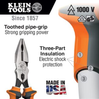 Klein 12098EINS 8-34 Insulated Combination Pliers (1)