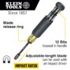 Klein 32304 14-in-1 HVAC Adjustable-Length Impact Screwdriver with Flip Socket