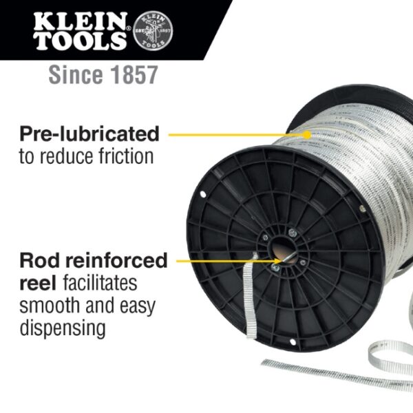 Klein 50142 Conduit Measuring Pull Tape, 2500-Pound x 3000-Foot (1) Klein 50142 Conduit Measuring Pull Tape 2500-Pound x 3000-Foot