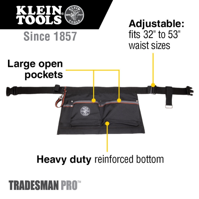 Klein 5244 TRADESMAN PRO Tool Pouch Apron BC Fasteners & Tools