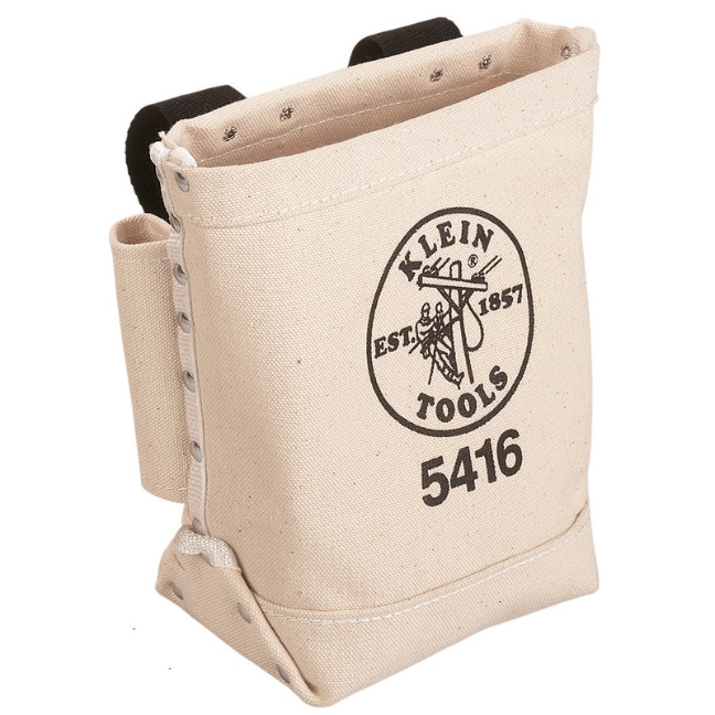 Klein 5416 5" x 10" x 9" Bull-Pin and Bolt Pouch with Belt Strap Connect