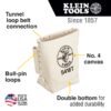 Klein 5416T Canvas 5" x 10" x 9" Bull-Pin and Bolt Pouch with Tunnel Loop