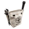 Klein 5416TBR 5" x 10" x 9" Bolt Retention Canvas Tool Pouch with Tunnel Loop
