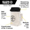 Klein 5416TC 5 x 10 x 9 Top Closing Bolt Bag with Tunnel Loop (1) Klein 5416TC 5" x 10" x 9" Top Closing Canvas Bolt Bag with Tunnel Loop