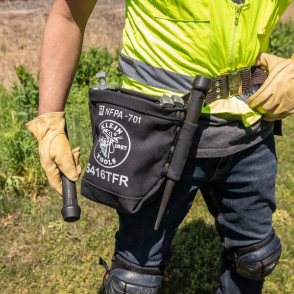 Klein 5416TFR 5" x 10" x 9" No. 4 Canvas Flame Resistant Bolt Bag