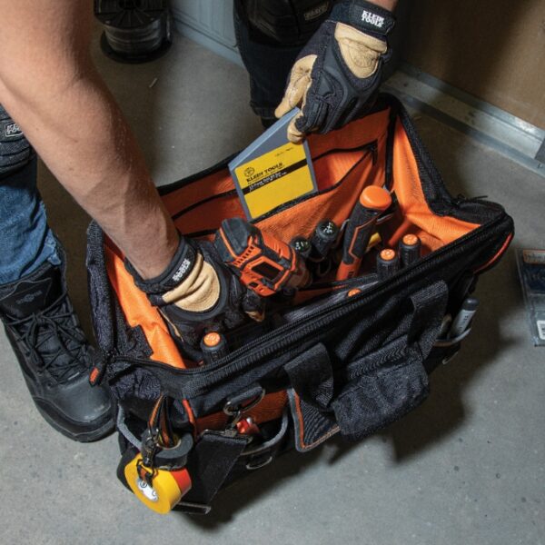 Klein 55469 TRADESMAN PRO 16 42-Pocket Wide-Open Tool Bag (1) Klein 55469 TRADESMAN PRO 16" 42-Pocket Wide-Open Tool Bag