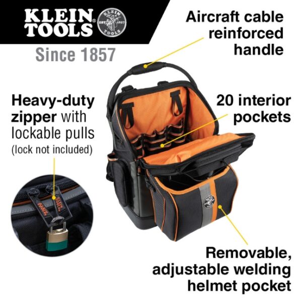 Klein 55665 TRADESMAN PRO Ironworker and Welder Backpack