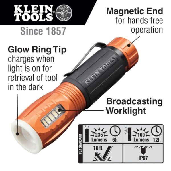 Klein 56028 LED Flashlight with Work Light