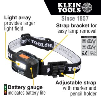 Klein 56049 Rechargeable Light Array LED Headlamp with Adjustable Strap (1)