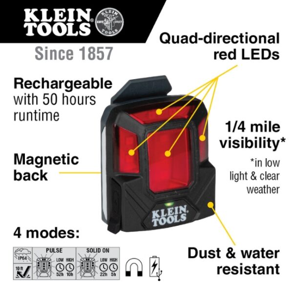 Klein 56063 Rechargeable Safety Lamp with Magnet