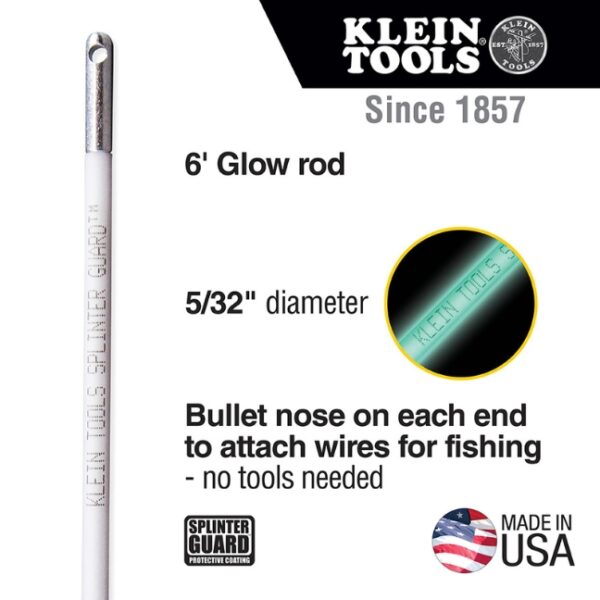 Klein 56406 5/32" x 6ft Hi-Flex Glow Rod with SPLINTER GUARD Coating