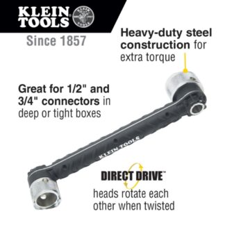 Klein 56999 Conduit Locknut Wrench, Fits 1/2" - 3/4"