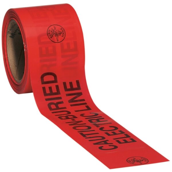 Klein 58002 Caution Buried Electric Line Tape – Red 3″ x 200ft Klein 58002 Caution "Buried Electric Line" Tape – Red 3″ x 200ft