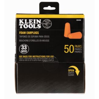 Klein 6054050 Foam Earplugs, 50-Pair Pack