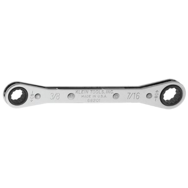 Klein 68201 3/8" x 7/16" Ratcheting Box Wrench