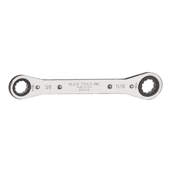 Klein 68203 5/8" x 11/16" Reverse Ratcheting Box Wrench