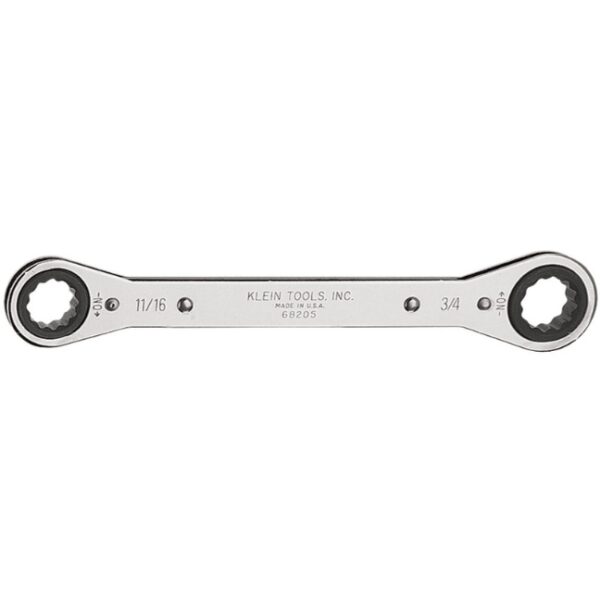 Klein 68205 11/16" x 3/4" Ratcheting Box Wrench