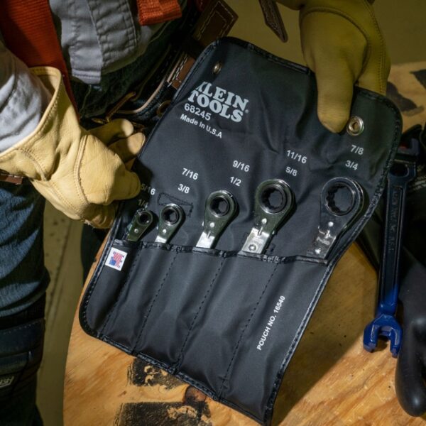 Klein 68245 Reversible Ratcheting Box Wrench Set 5-Piece