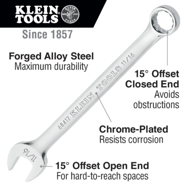 Klein 68400 Combination Wrench Set 7-Piece (1) Klein 68402 Combination Wrench Set 9-Piece