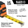Klein 9125 25ft Single-Hook Tape Measure