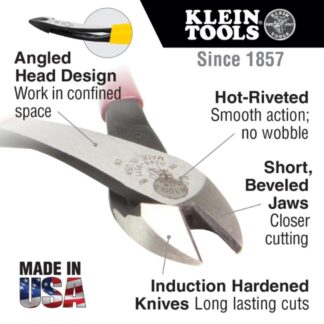 Klein J200048 8 Heavy-Duty Angled Head Diagonal Cutting Pliers (2)