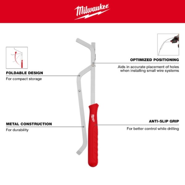 Milwaukee 48-13-8403 916 x 54 Cable Auger Bit and Placement Tool Set 3-Piece (1) Milwaukee 48-13-8403 9/16" x 54" Cable Auger Bit and Placement Tool Set 3-Piece