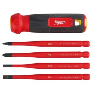Milwaukee 48-22-2216 4-in-1 1000V Insulated Slim-Tip Multi-Bit Screwdriver
