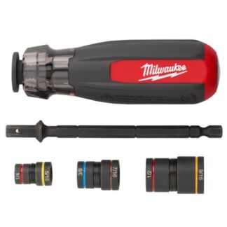Milwaukee 48-22-2921 Multi-Nut Driver with SHOCKWAVE IMPACT DUTY Flip Magnetic Nut Drivers