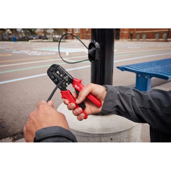 Milwaukee 48-22-3076 Ratcheting Modular Crimper and Stripper (2) Milwaukee 48-22-8101 Twisted Pair Install Kit