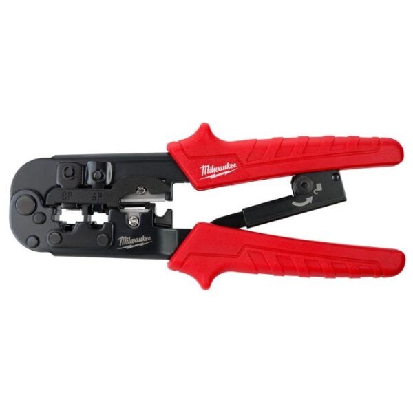 Milwaukee 48-22-3076 Ratcheting Modular Crimper and Stripper Milwaukee 48-22-8101 Twisted Pair Install Kit